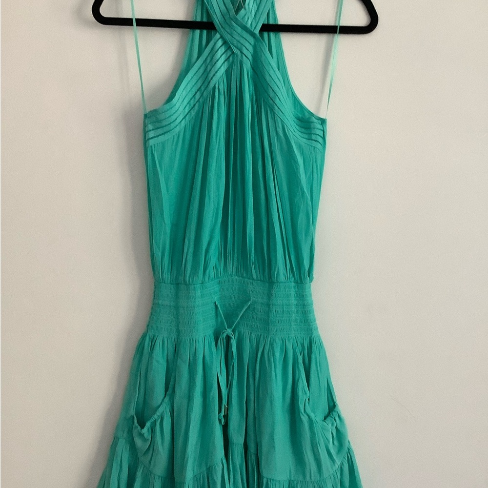Ramy Brook Teal Halter Dress